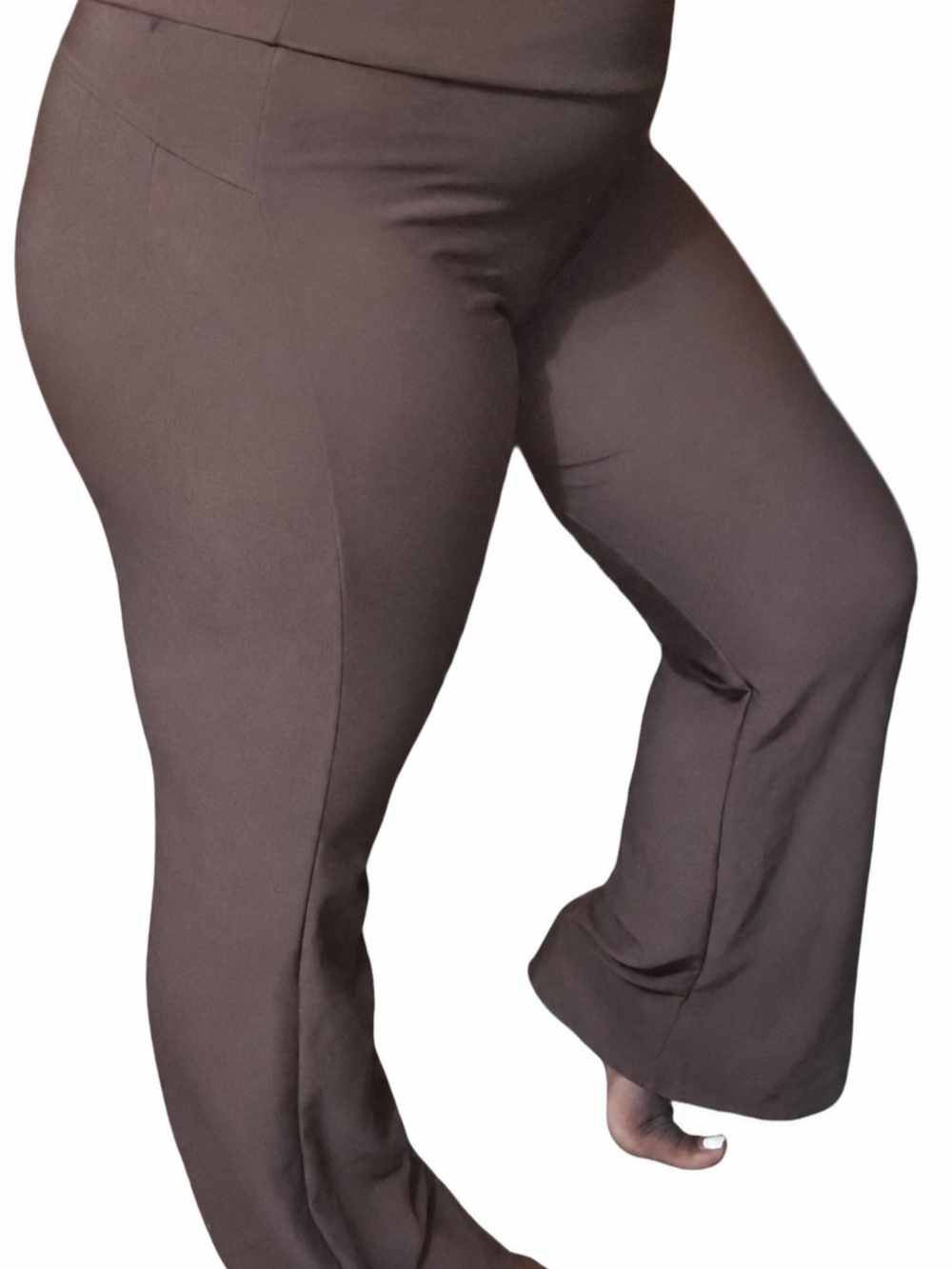 Angel Chic Brown High Rise Flare Yoga Pants Stretch Women’s Medium